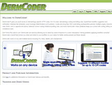 Tablet Screenshot of dermcoder.com